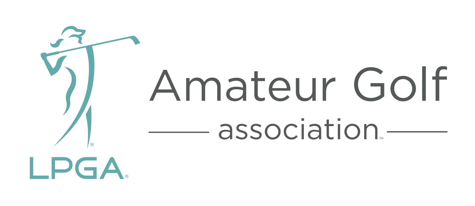The logo for the amateur golf association lpga.