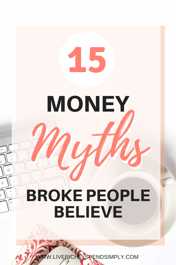 What if I told you that the things that are considered normal money habits are actually broke people habits? Read these money myths that broke people believe and make sure you don't practice them! #moneymyths #payoffdebt #frugalliving