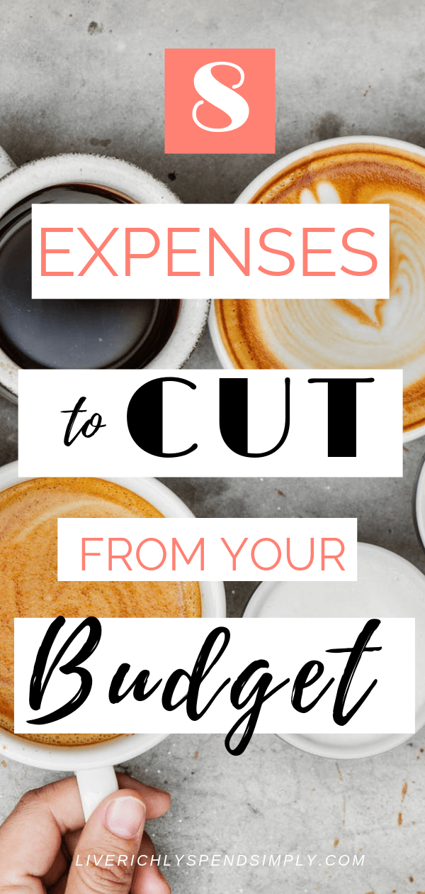 Ready to cut your budget and expenses? Click to read 8 things that you are spending too much money on. Cut these expenses from your budget and save more money every month! #budgeting #budgethacks #cutexpenses #budgethacks