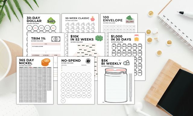 9 Creative Money Challenge Ideas [ + Free Savings Trackers ]