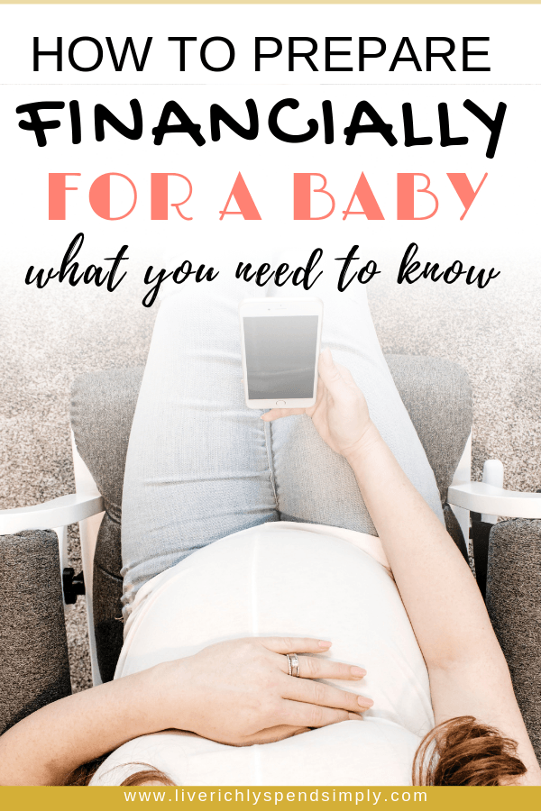 Do you feel financially prepared to have your first child? Here's how to prepare for a baby and avoid money stress! #babybudget #prepareforbaby #savemoneyforbaby
