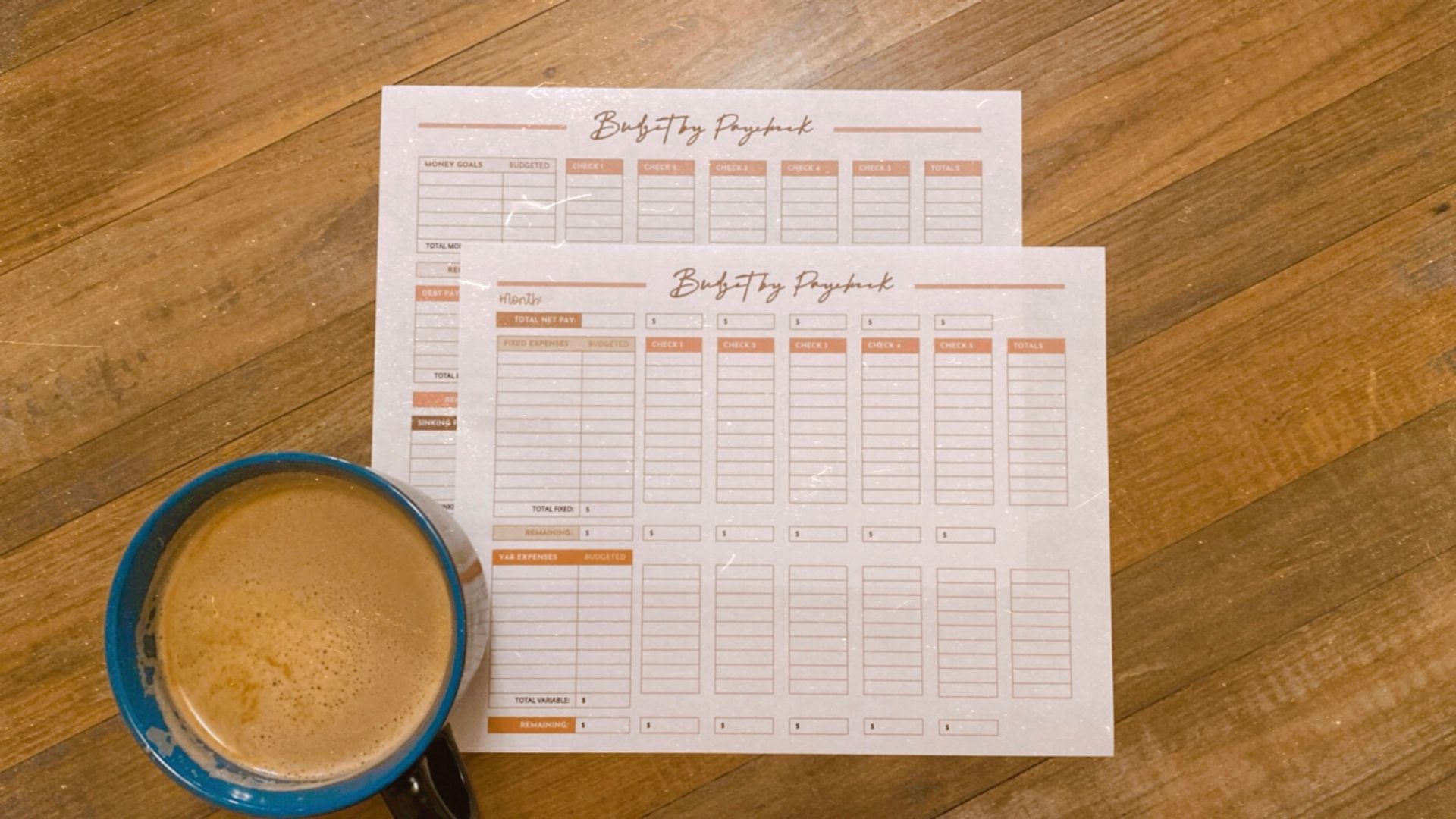 A monthly budget planner is an essential part of your budgeting notebook! Download my free monthly budget template, or grab one of my paycheck budget pages!