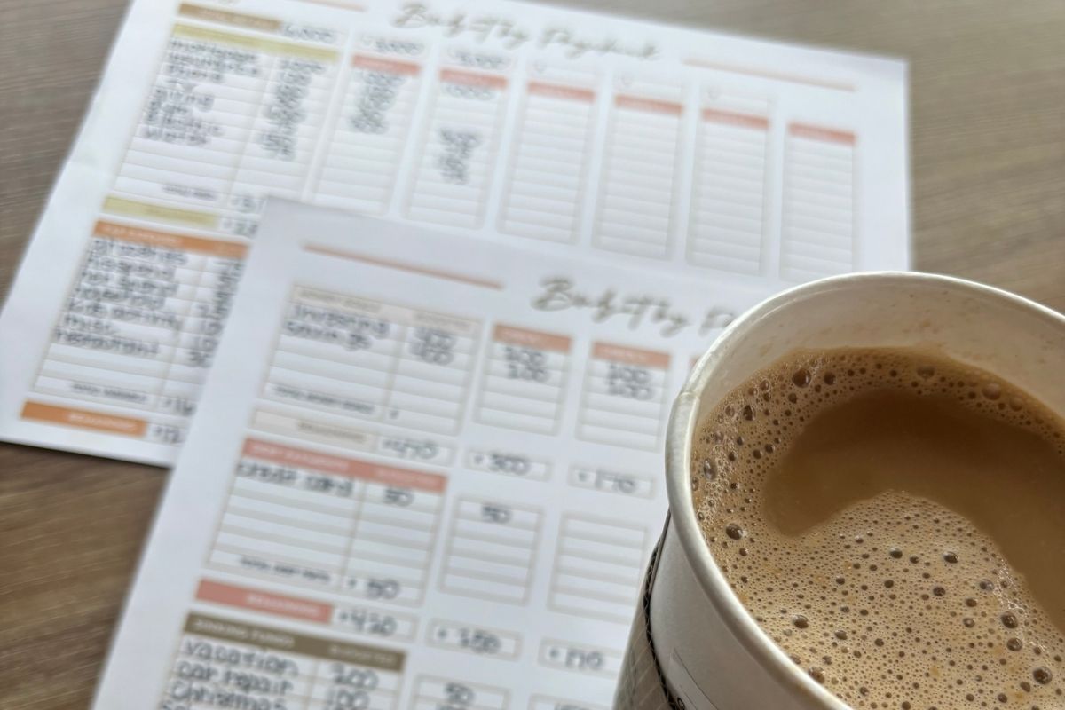 Sample family budget using the paycheck budget method for one income families. 