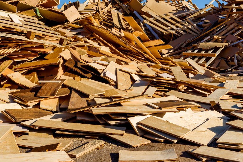 Scrap wood pile