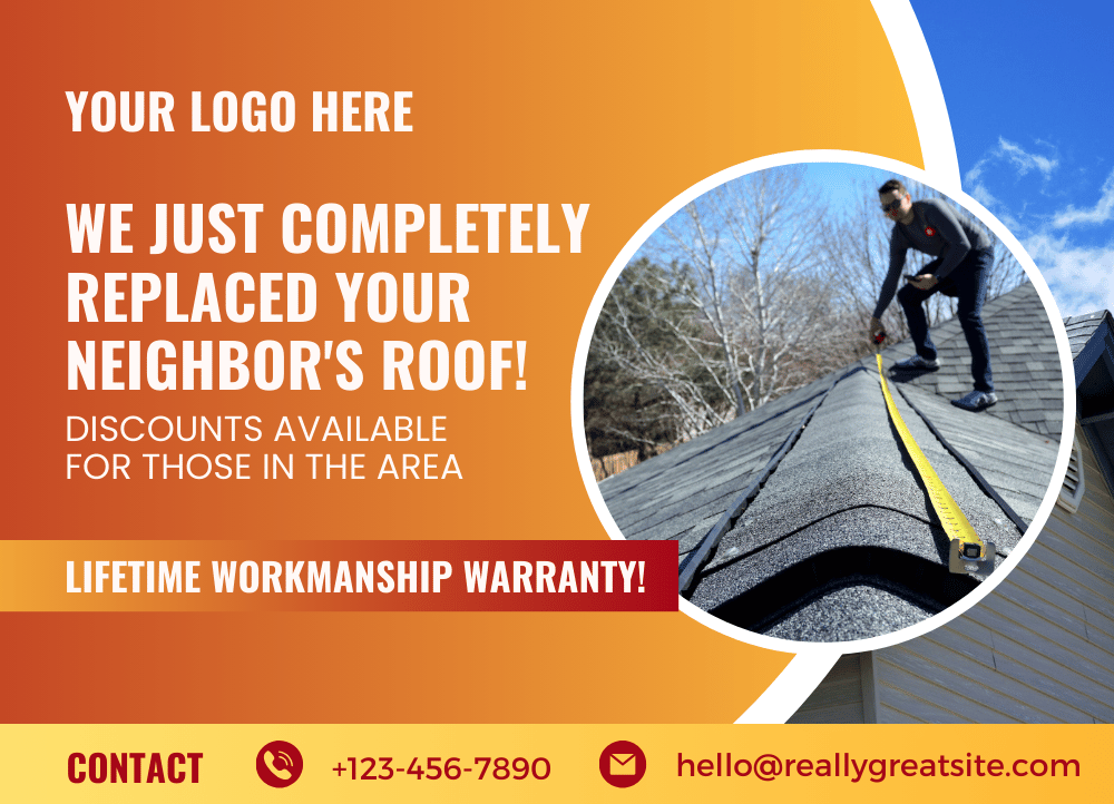 free editable roofing postcard templates