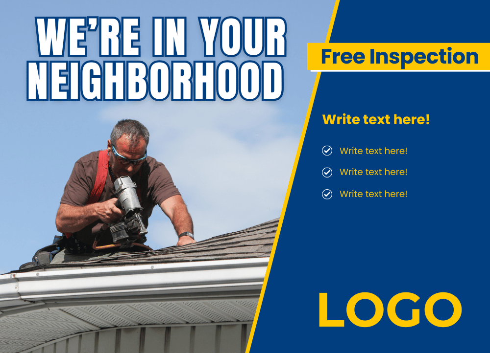 Canva roofing mailers template