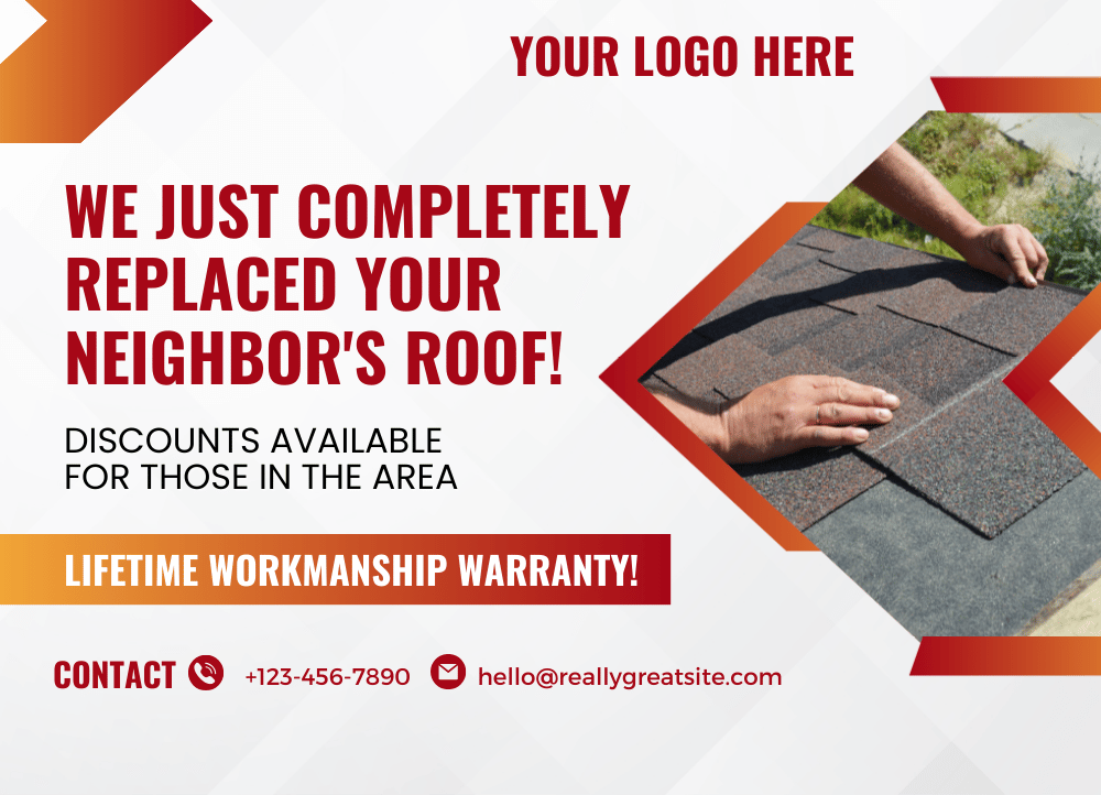 inspection scheduled roofer postcard