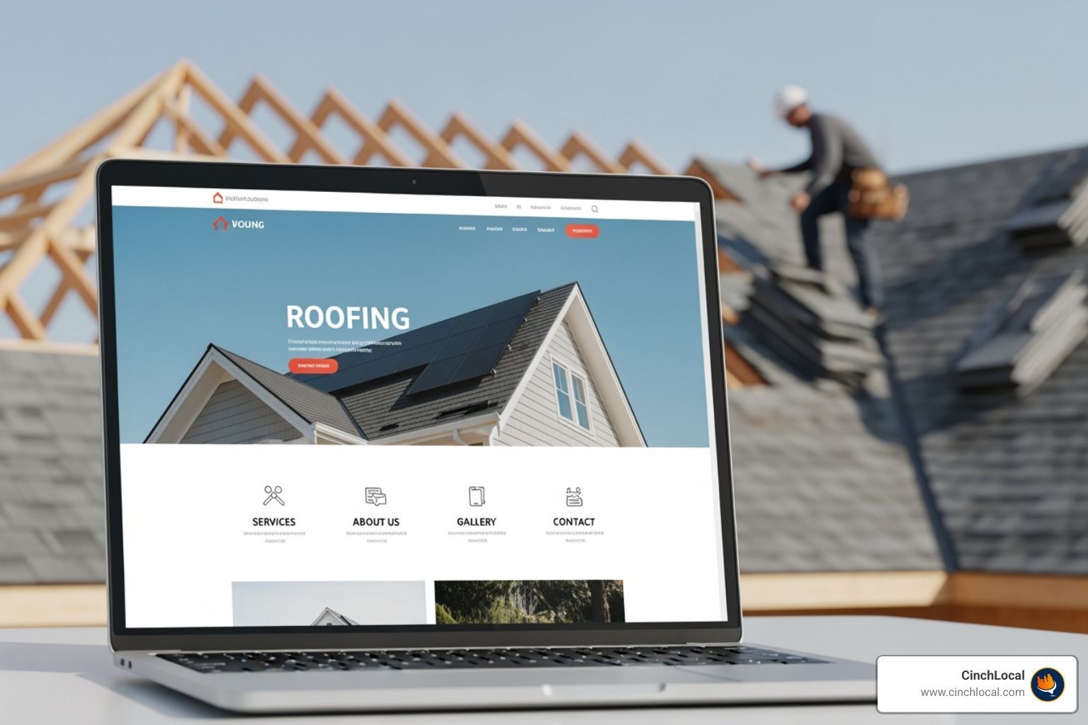 roofing website design - roofer website design
