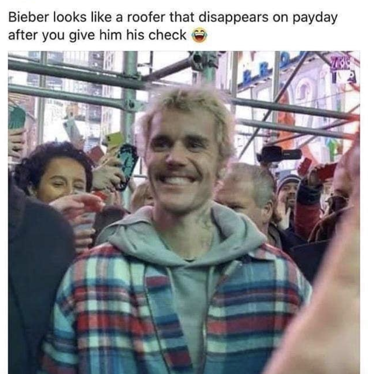 bieber roofer meme