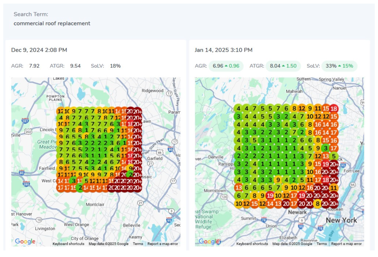 roofer in Kingsport TN rankings increase in Google Maps rankings