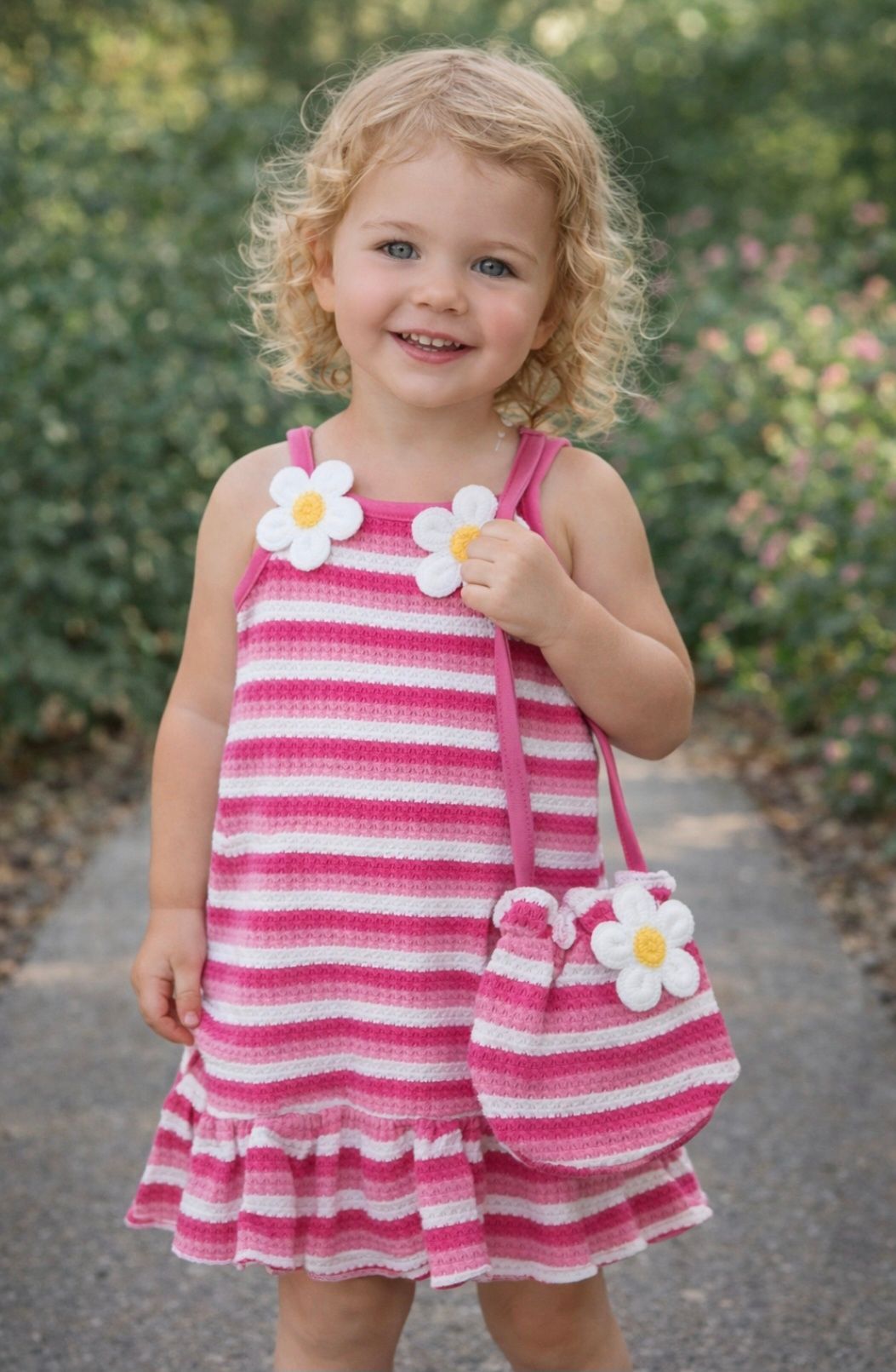 Luchtig zomerjurkje met schattig tasje