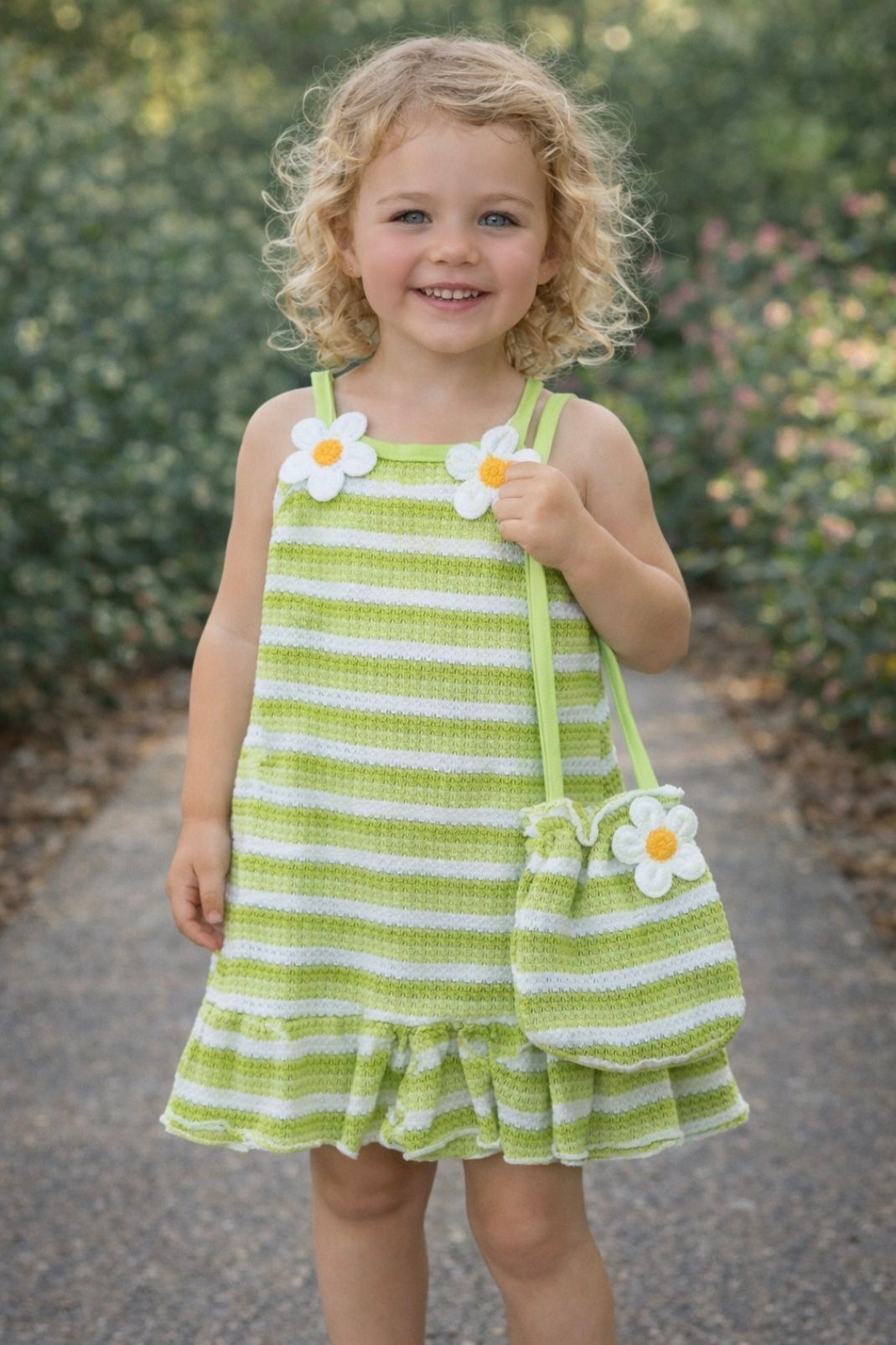Luchtig zomerjurkje met schattig tasje