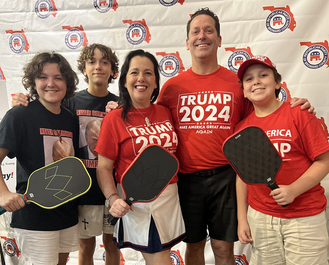 People stands together displaying their tennis rackets — Broward County, FL — Mery Lopez-Palma Esq. for State Representative District 102