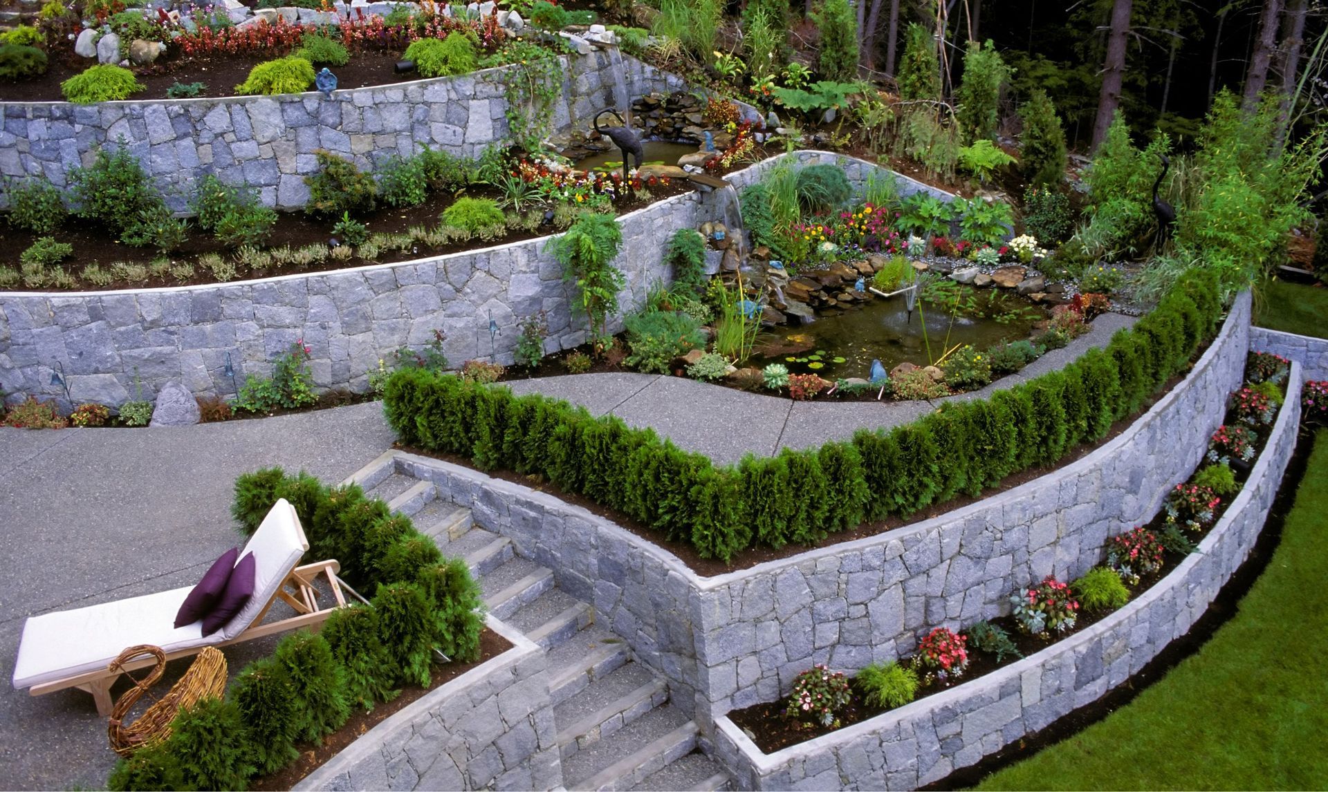 Retaining wall stone garden Retaining wall stone garden