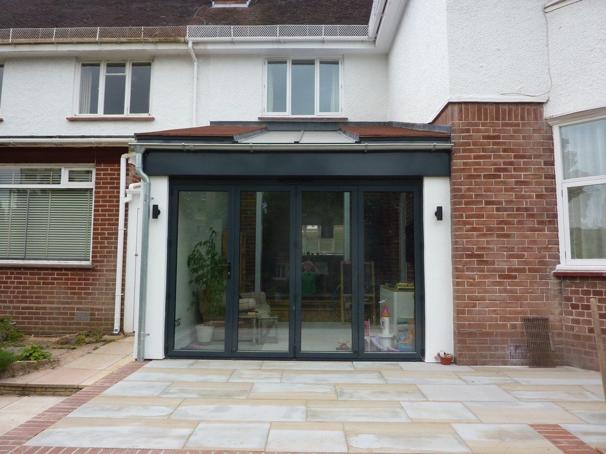 Anthracite Aluminium bifolds East Devon