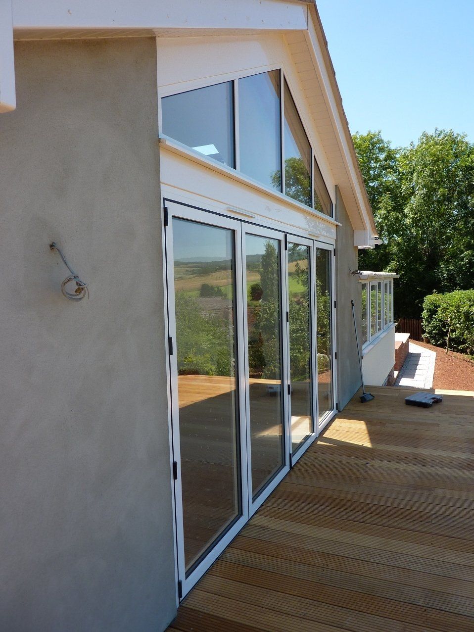 White Aluminium bifolding doors Exmouth