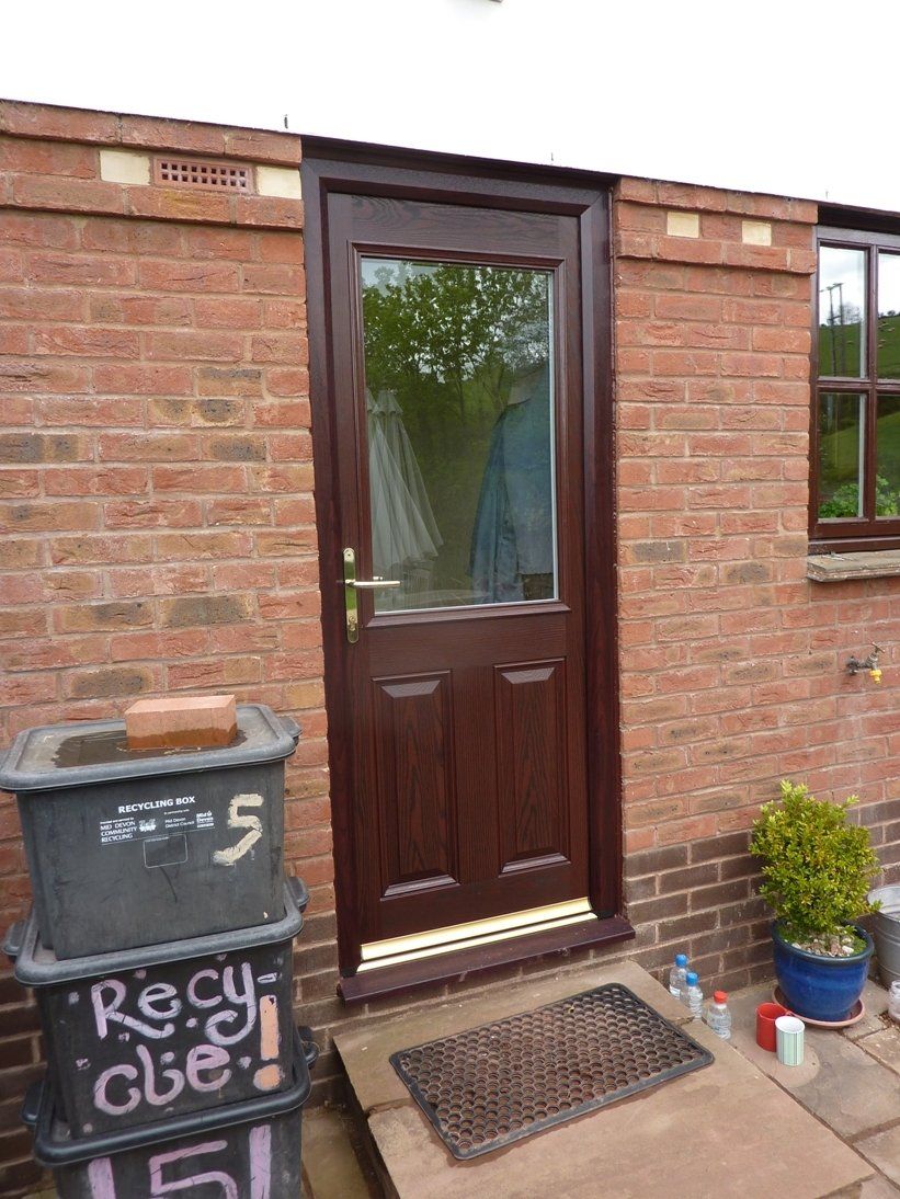 Crediton Rosewood composite front doors
