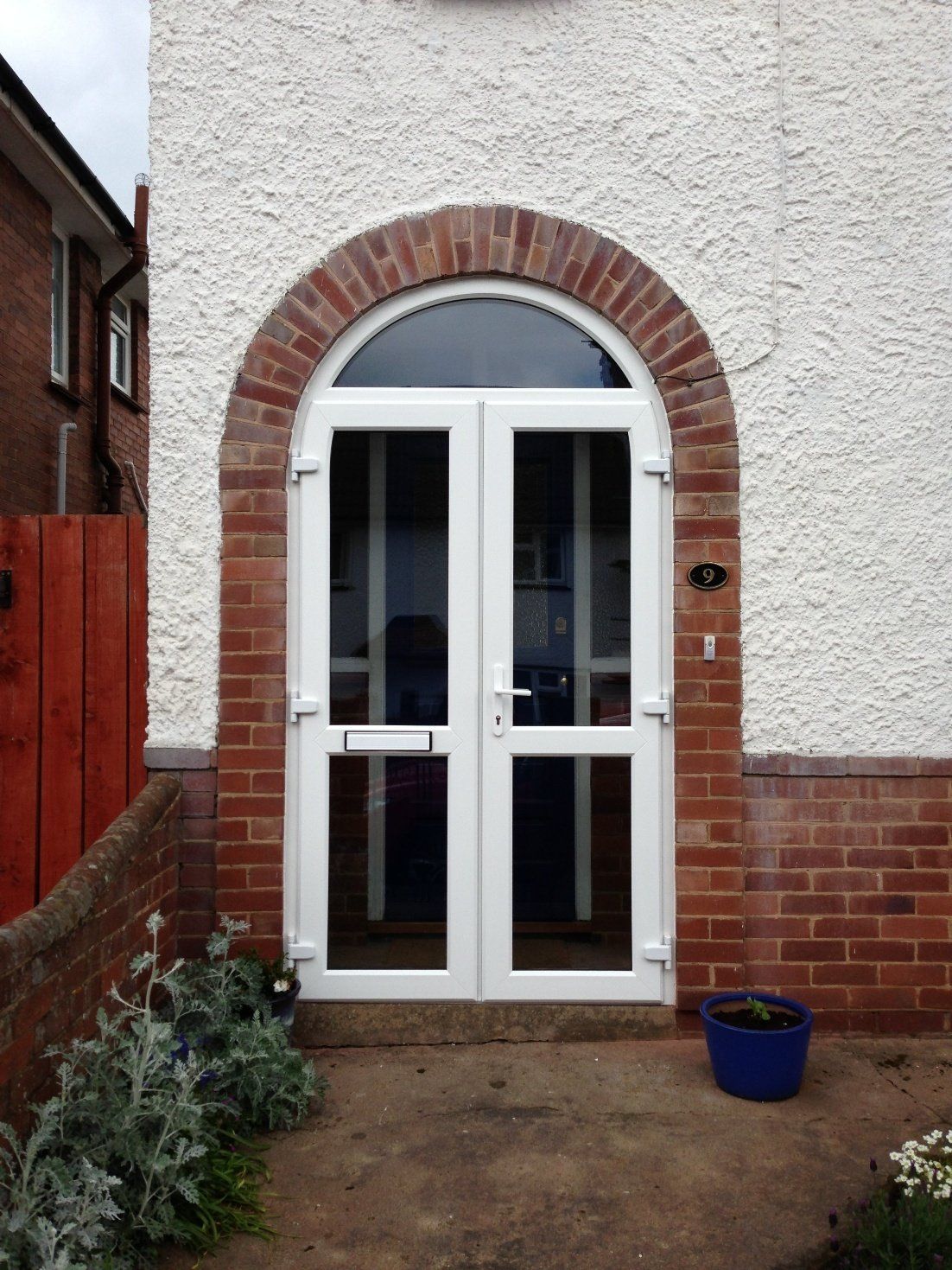 Arched porch doors Devon