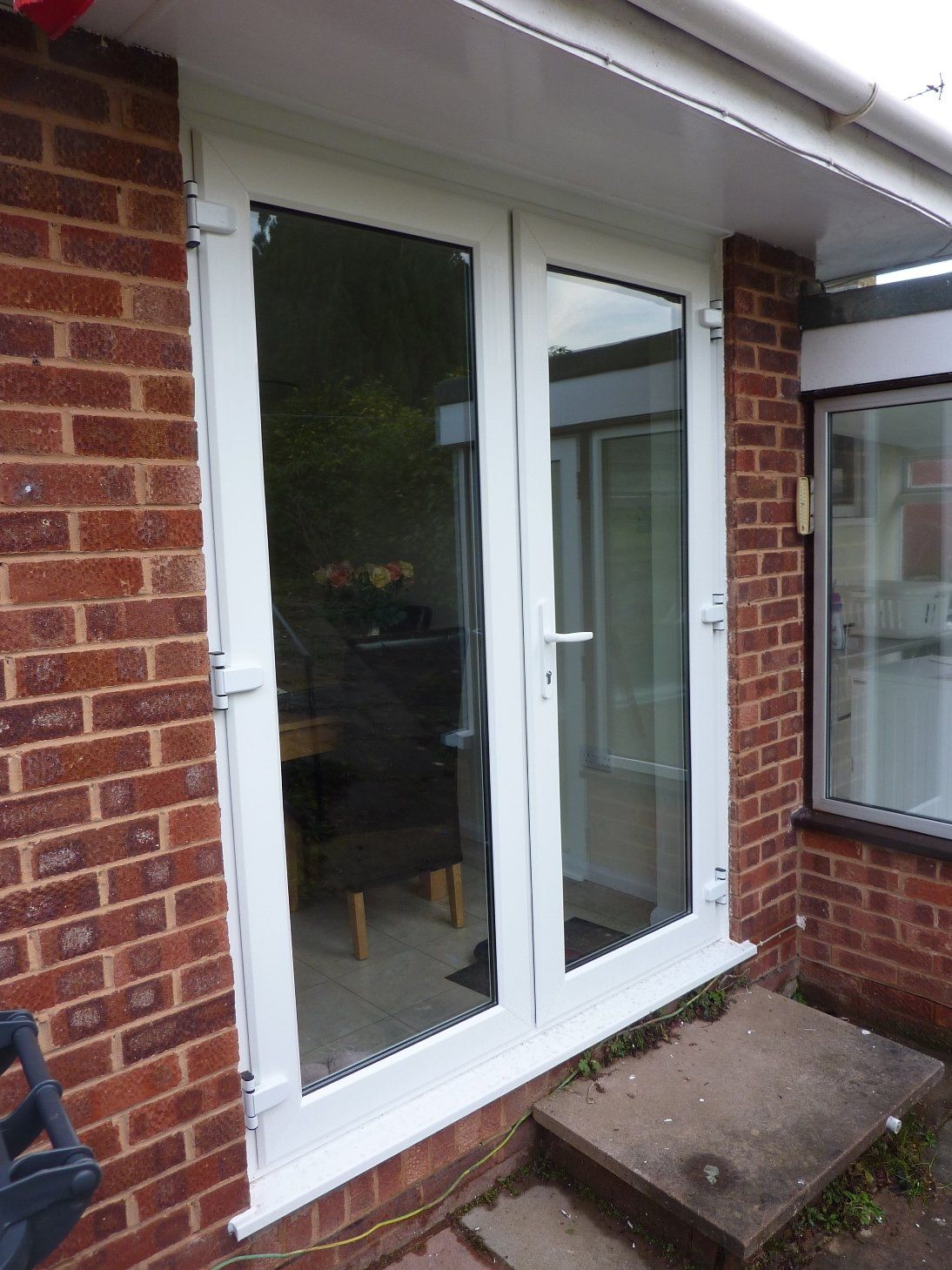 white PVC French doors Exmouth