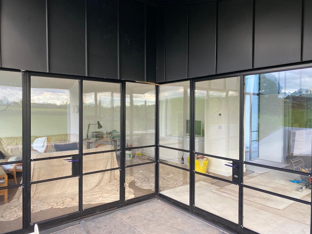 Crittall steel double-glazed doors
