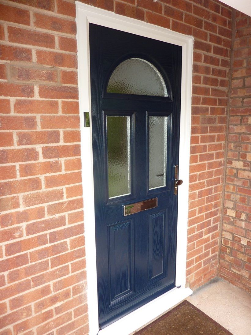 Blue composite front doors Devon