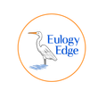 Great egret bird and Eulogy Edge business name logo