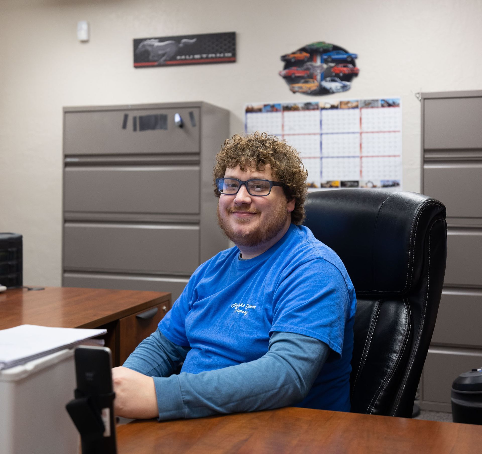 Nightlight Electric Company Employee enjoying his workday