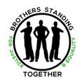 A logo for brothers standing together with three men standing next to each other.