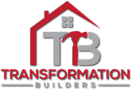 A logo for a company called transformation builders