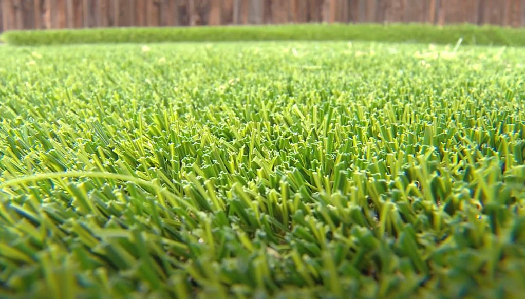 Residential turf installed in Raleigh NC backyard