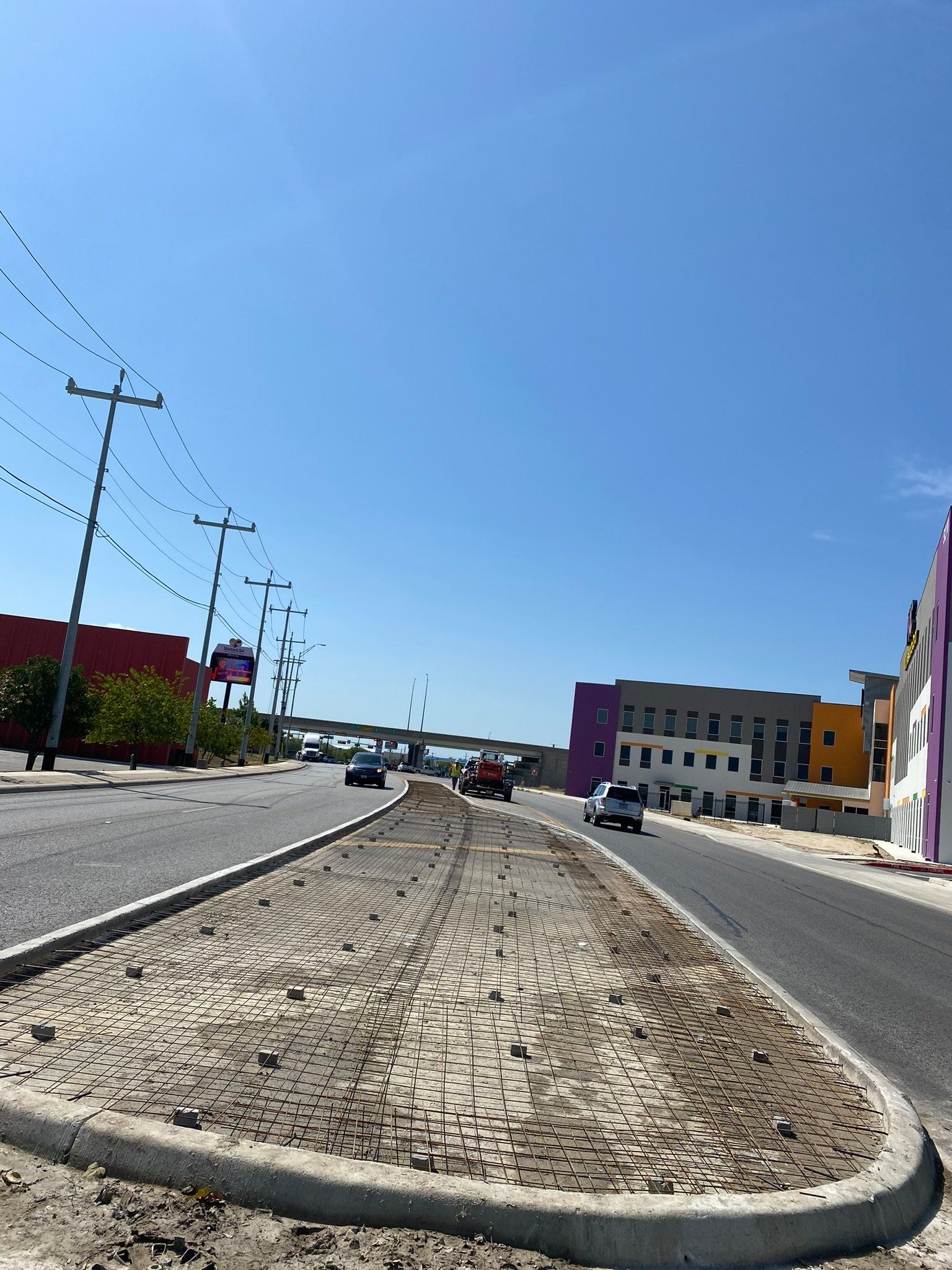 A road with a lot of dirt on the side of it