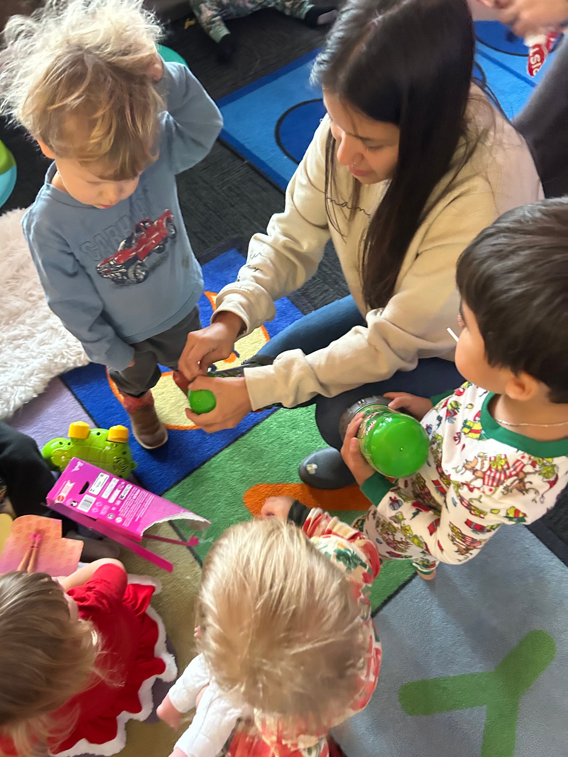happy children beside tower brick