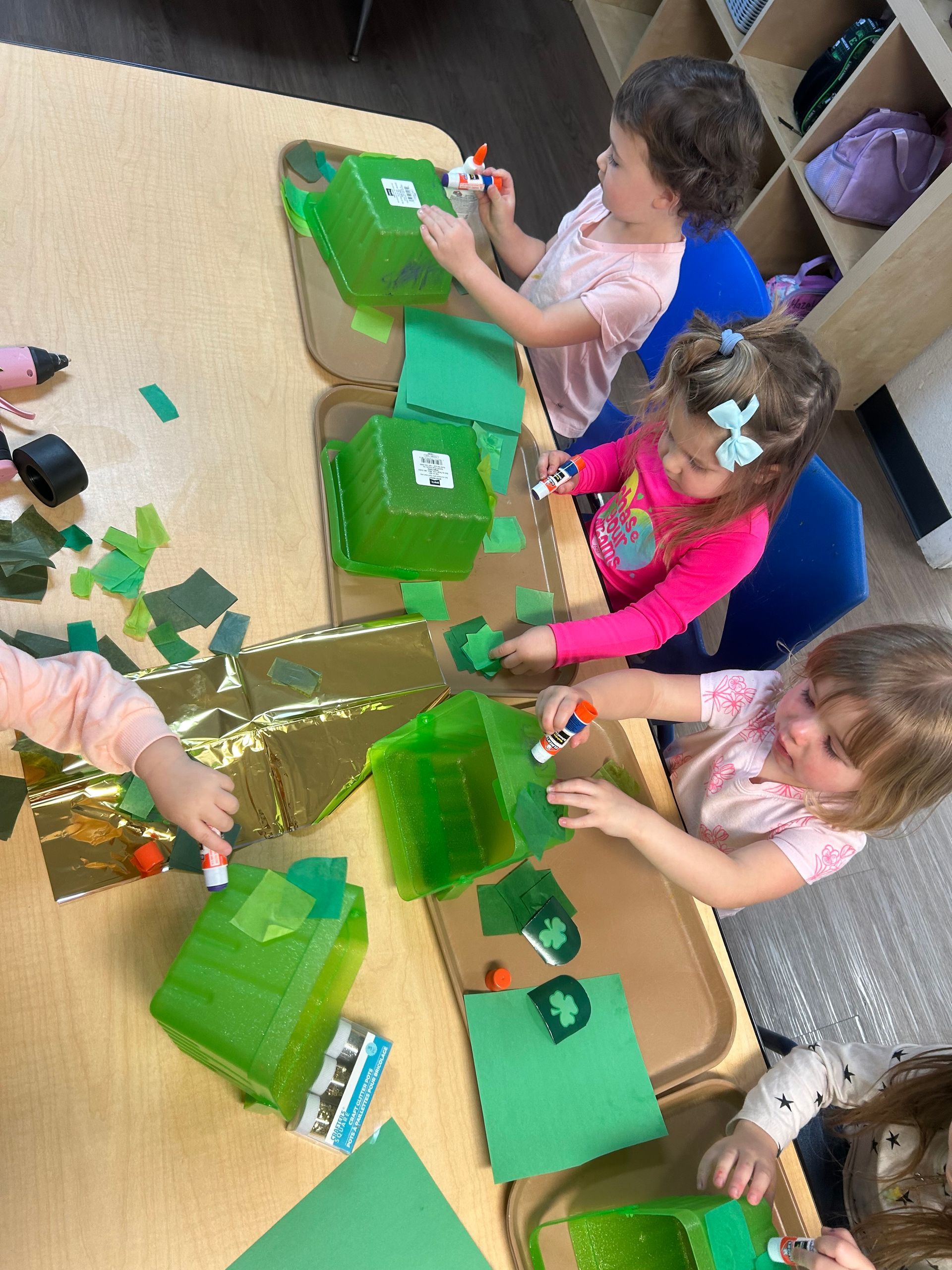 happy children beside tower brick