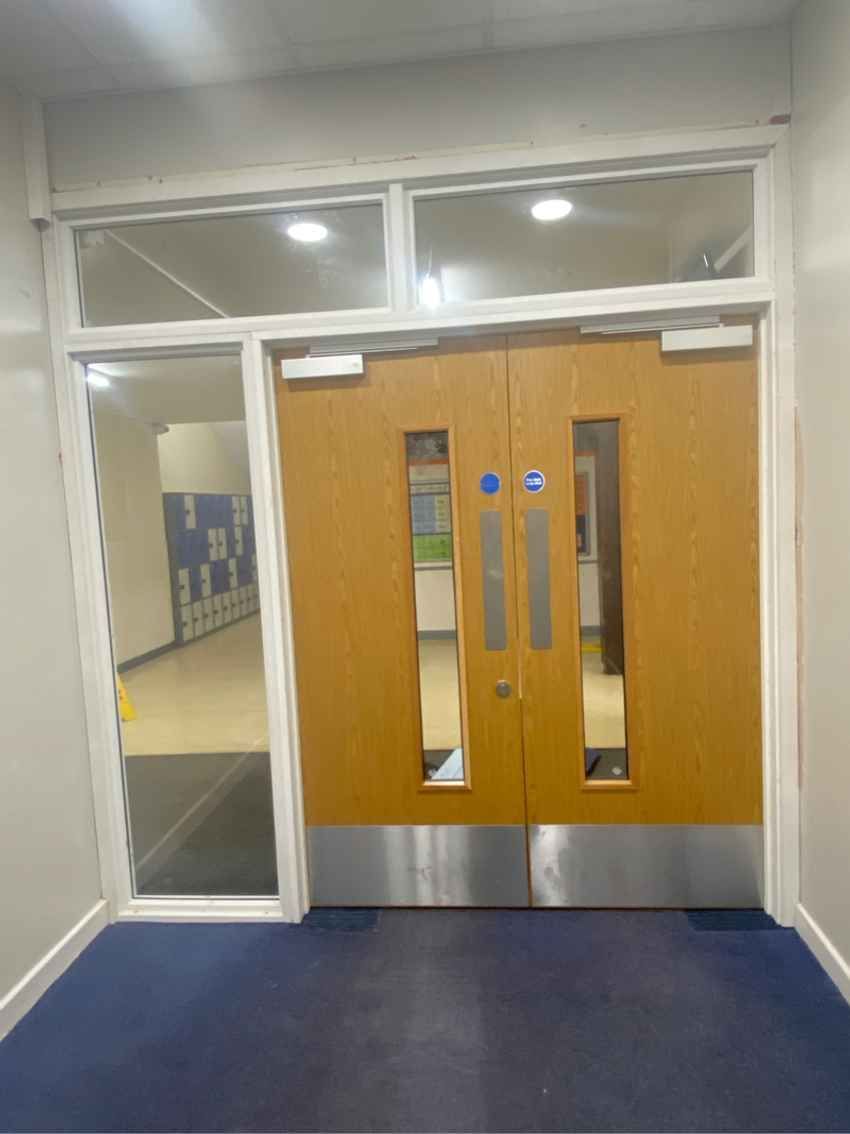 Fire door installation in the education sector.  Undertaken by third party accredited company. 