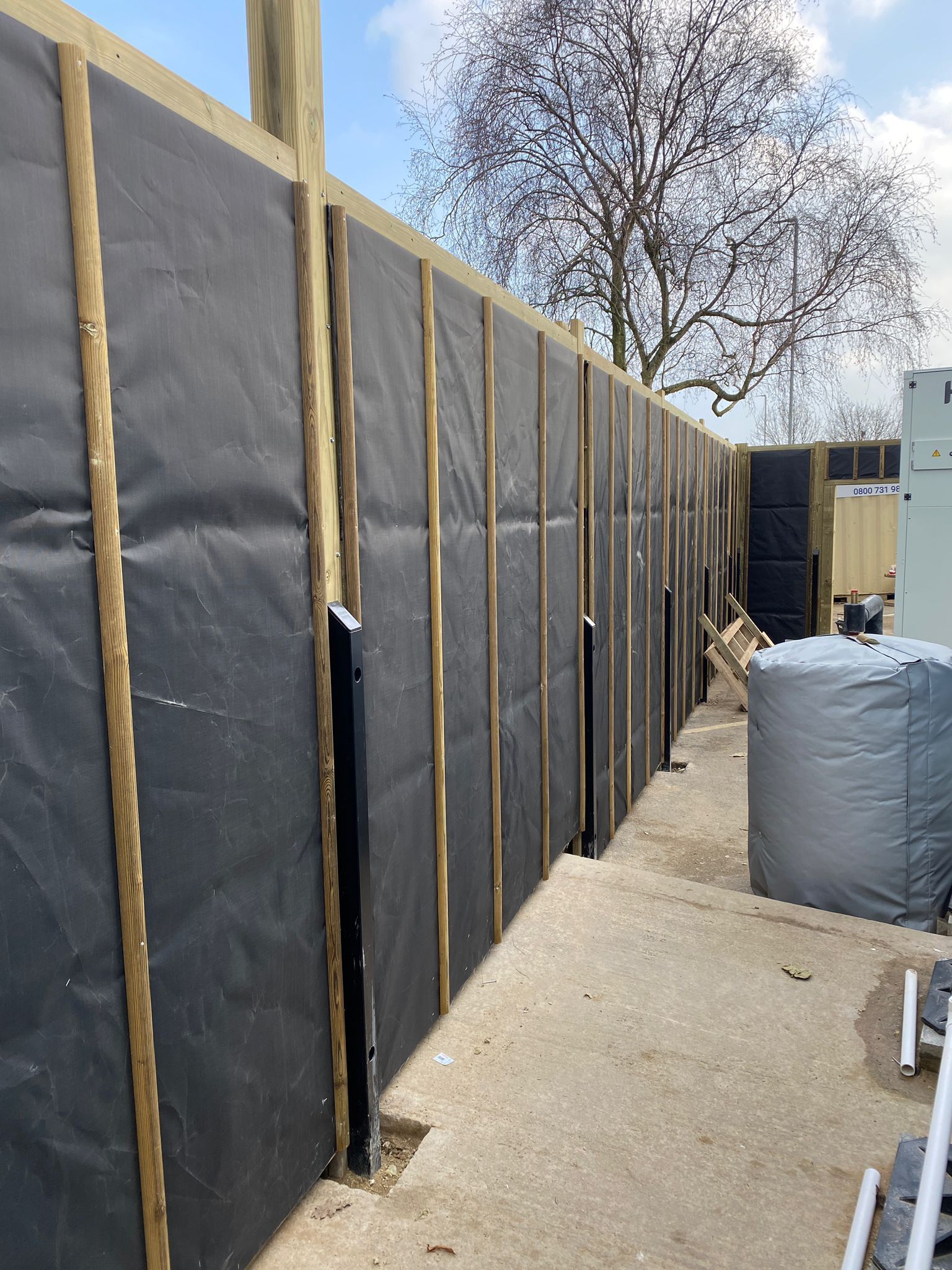 During shots for fencing at Sharp Lane 