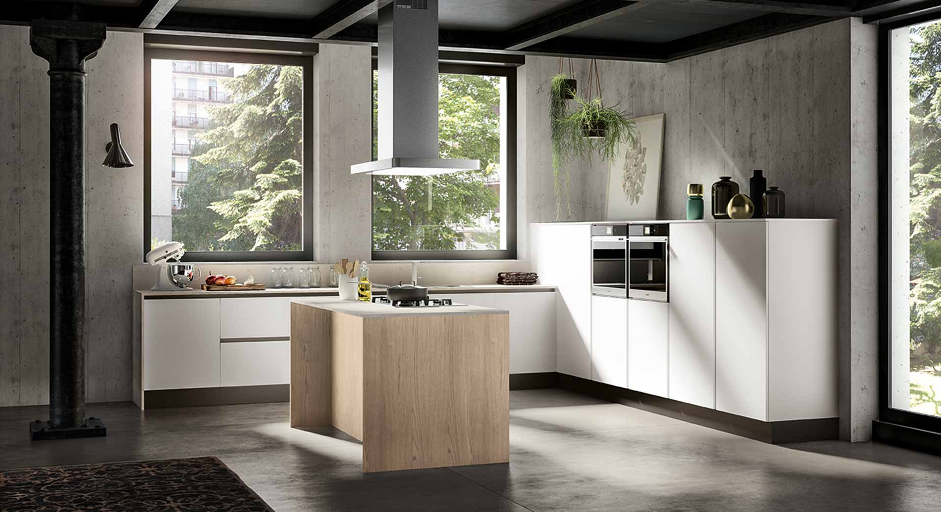 Cucina moderna con isola