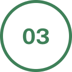 Cercle vert bordé de vert avec le chiffre 03 au centre.