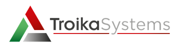 A logo for a company called troika systems