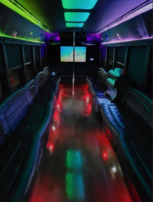SATX RV party bus inside view