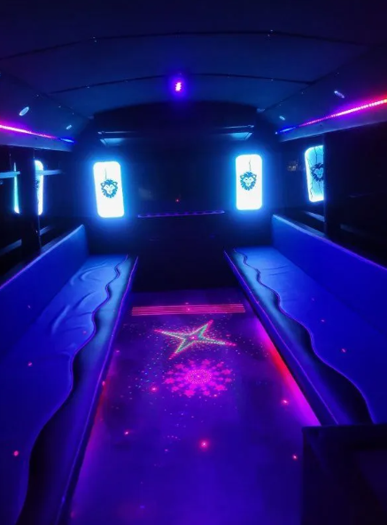 20 Passenger Gray San Antonio Party Bus at the Club at Sonterra