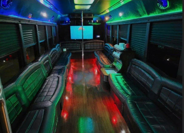 30 passenger San Antonio party bus inside view