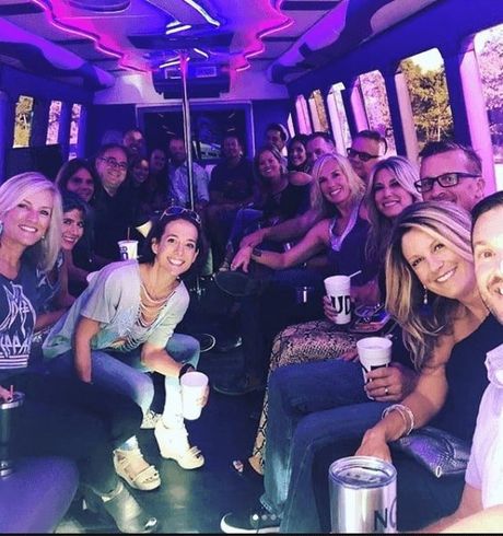 Party bus San Antonio with 20 passengers inside view
