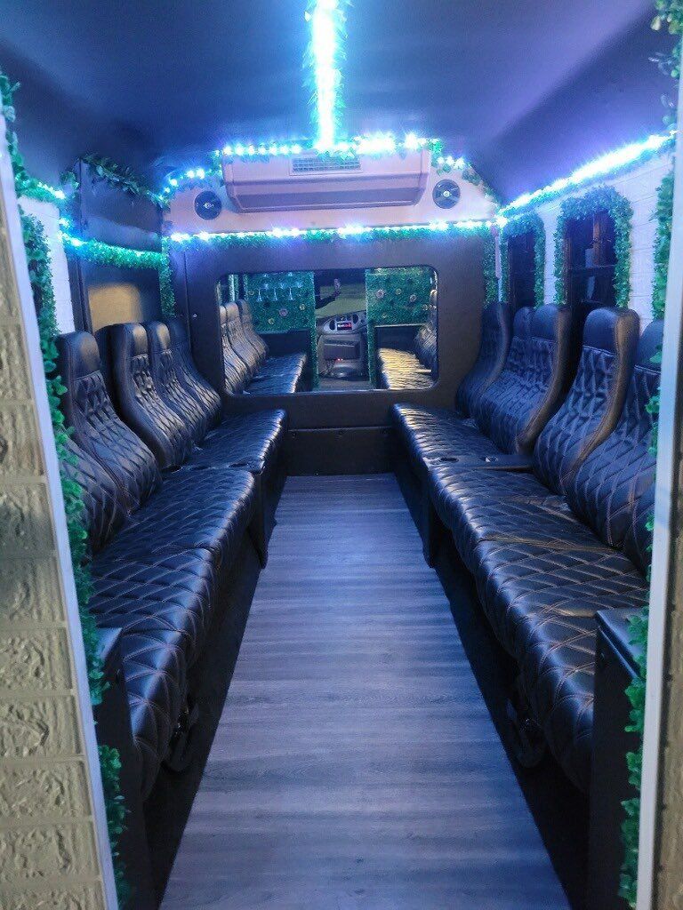 SATX party bus San Antonio inside view at night