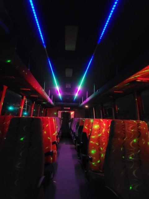 San Antonio Executive shuttle bus for up to 37 passengers inside view SATX