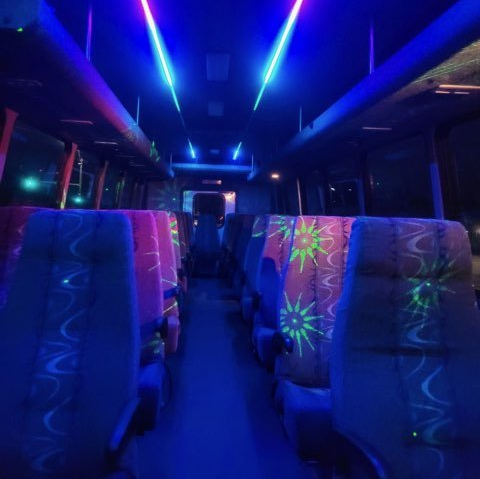 SATX ~ San Antonio Corporate Transportation Party Bus inside night view