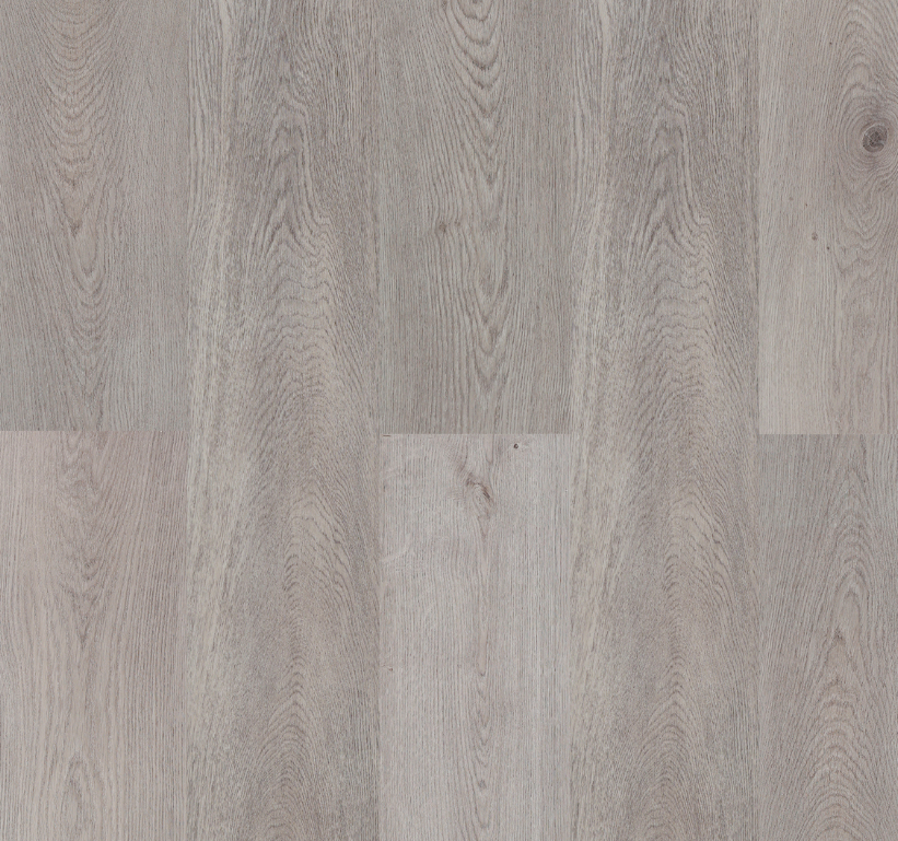 Light gray wood-look flooring with vertical plank pattern.