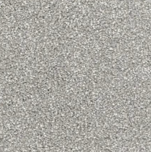 Close-up view of light gray speckled carpet.