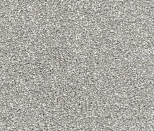 Close-up of light gray speckled carpet.