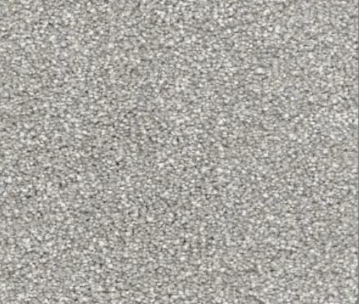 Close-up view of light gray, speckled carpet.