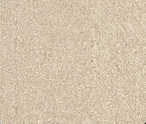 Beige-colored, textured, looped carpet.